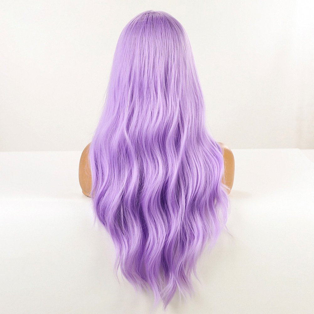 Anime Air Bangs Big Wave Purple Wig - Image 6